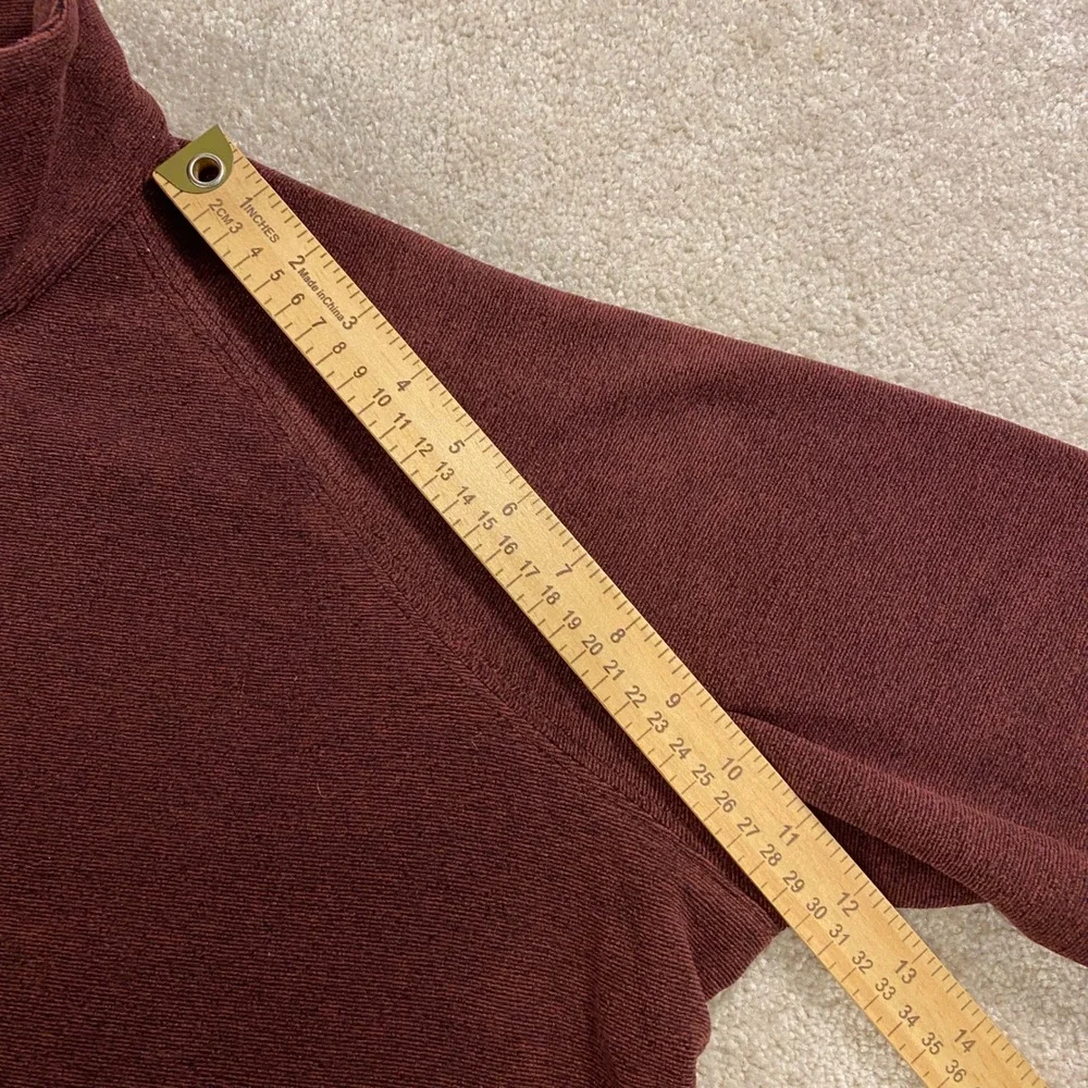 Sherpa Adventure Gear Pullover Womens XL Burgundy 1/4 Zip Fleece Thumbholes